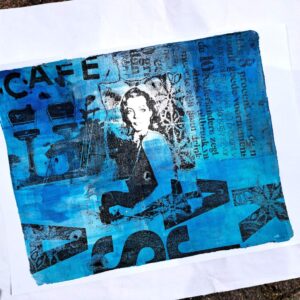 za. 7 juni 2025: Image transfers en collage op de gel plate - Afbeelding 11