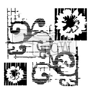 Sjabloon 'Flower Scroll' 30,5 x 30,5 cm