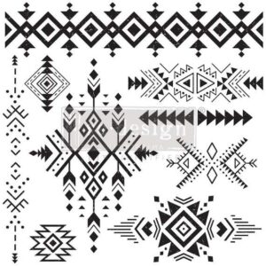 Stempelset 'Tribal Prints', 30 x 30 cm