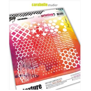 Carabelle Art Printing Plate '9 square textures'