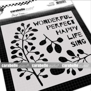 Carabelle Sjabloon 'Wonderful life' 15x15 cm