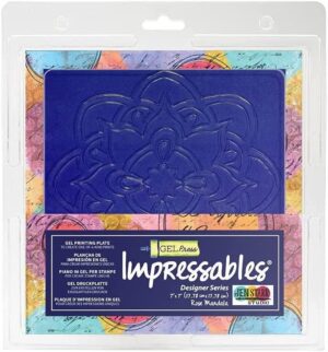 Gel Press Impressables: Rose Mandala
