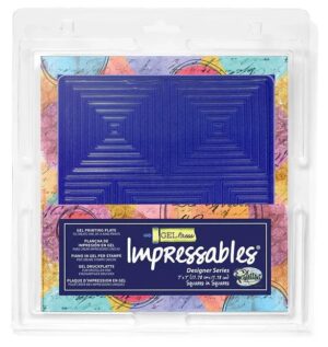 Gel Press Impressables: Squares in Squares