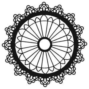 Mask stencil 'Petal Mandala', 30 x 30 cm