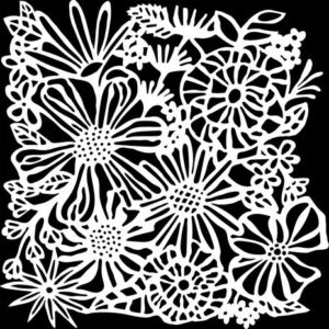 Mask stencil 'Bouquet Bliss', 30 x 30 cm